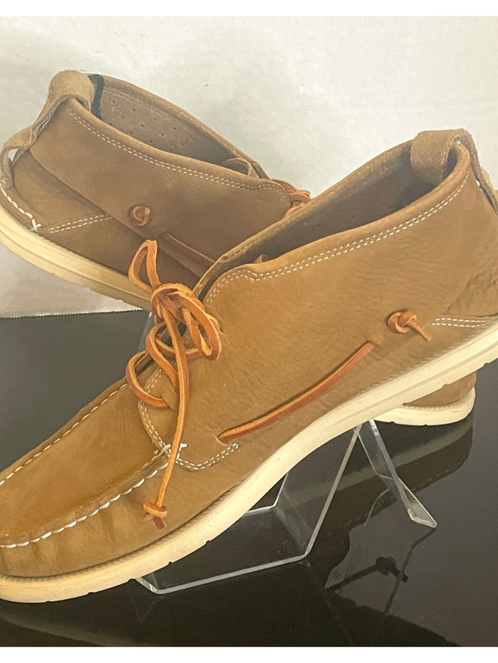 UGG Beach Moc Chukka Full Grain Washable Leather Carmel Color Size 11.5 - Picture 3 of 10
